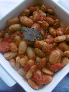 A picture of Oven baked Giant White Beans (Gigantes sto fourno).