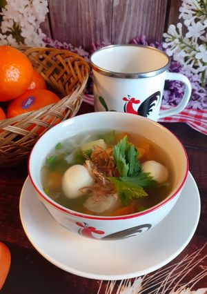 Foto resep Sop telur puyuh kuah bening seger