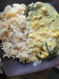 Chiles rellenos en crema de elote "fácil y delicioso"