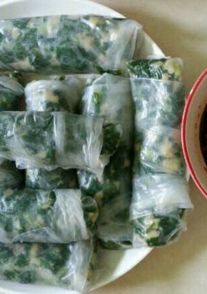 A picture of Chive Dumplings with Vietnamese Rice Paper Wrappers.