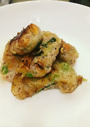 A picture of Rice Paper Pork Gyoza (Dumplings) - Gluten-Free.
