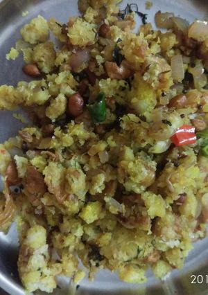 A picture of Bread upma.