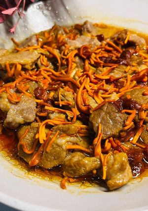 杞子蟲草花蒸豬肉片 的食譜成品照片