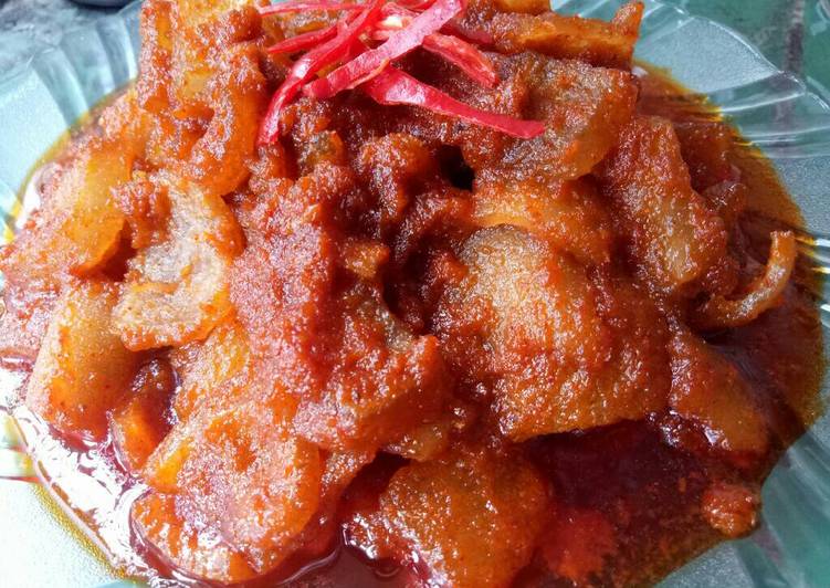 Recipe: Delicious Kikil sambel balado enak,simple &amp; irit 👍
