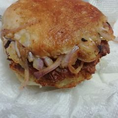 A picture of Homemade burger.