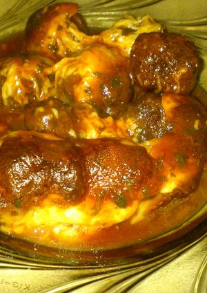 Sajtos-paradicsomos húsgombóc recept fotója