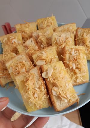 Foto resep Roti Panggang Almond Keju | Snack mpasi +1th