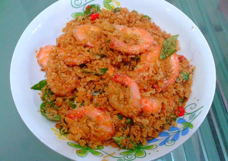 Resep masakan Udang goreng nestum | Bahan Membuat Udang goreng nestum Yang Paling Enak