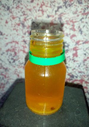 A picture of Homemade carrot oil.