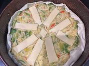 Una foto de tarta de zapallitos facil