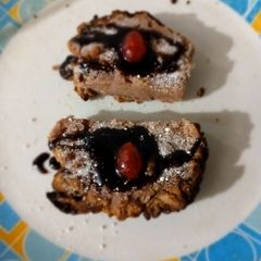 A picture of Peanut butter Cake.