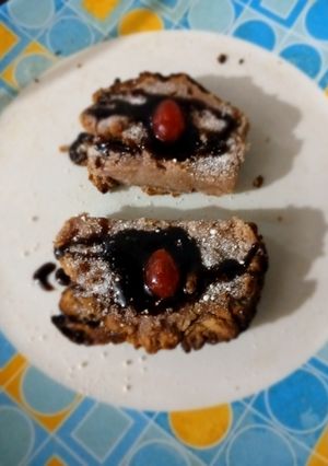A picture of Peanut butter Cake.