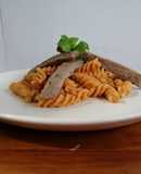Fusilli con arrachera