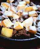 Carnita con cebollin a la sarten