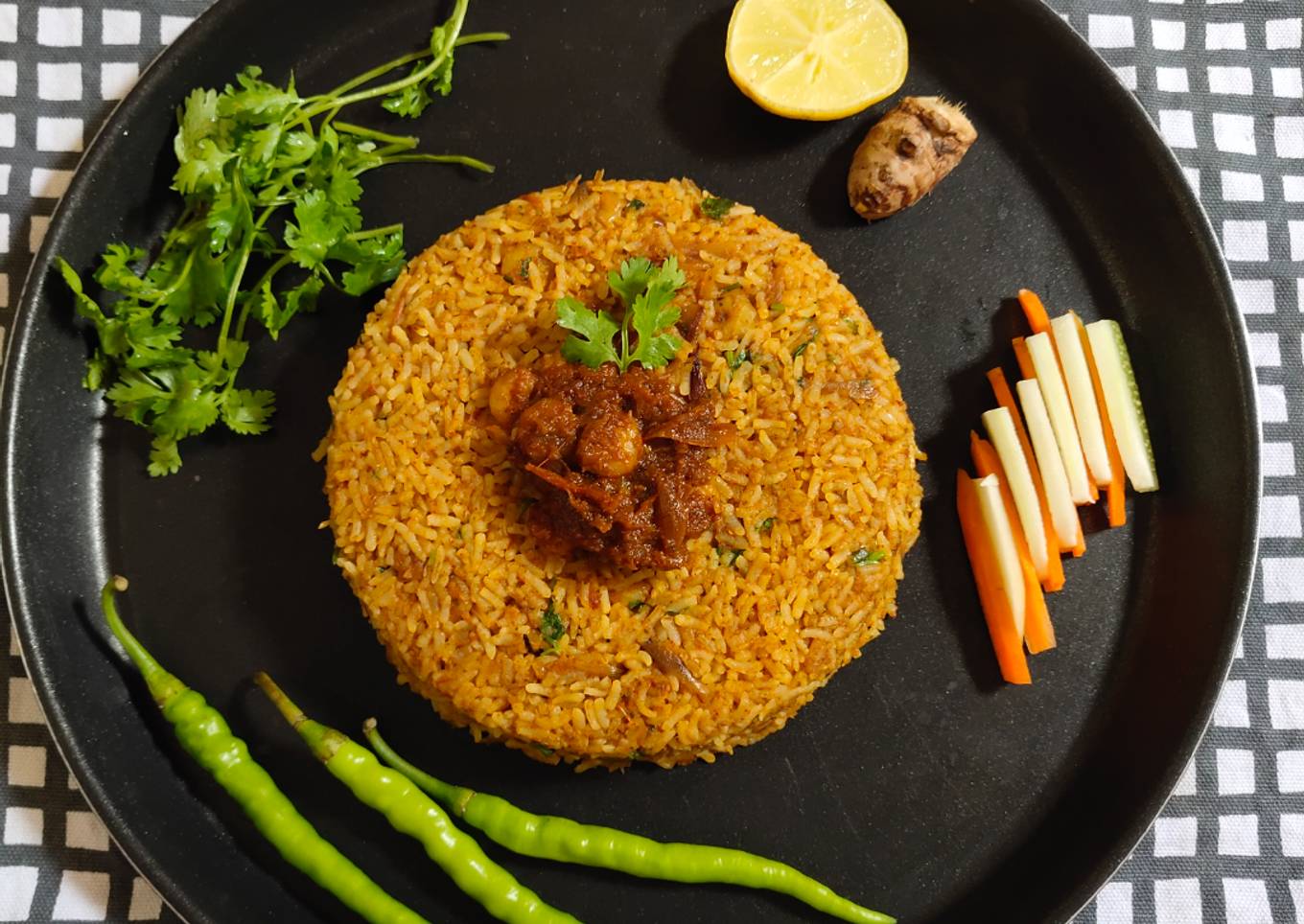 Rice with small prawns
