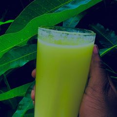 A picture of Orange and Cucumber juice.