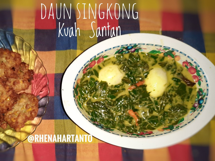 Cara Membuat Sayur Daun Singkong Campur Telur Kuah Santan Wajib Dicoba