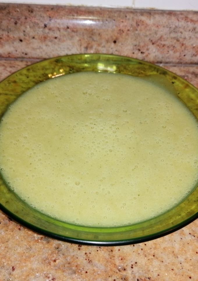 Una foto de Crema de calabacín y judías