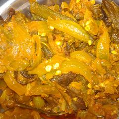 A picture of Masala bhindi.