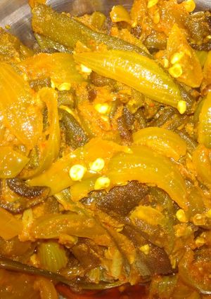 A picture of Masala bhindi.