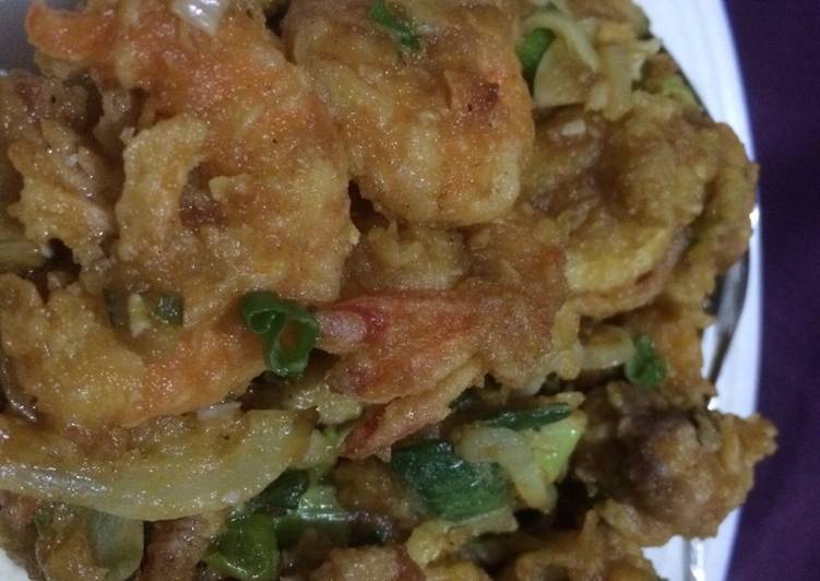 Cumi saus telur asin