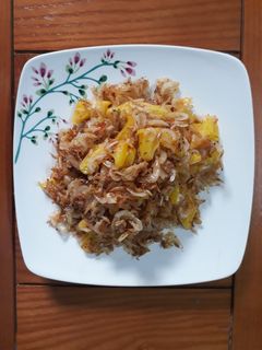Hình của món Tép khô rang khế.