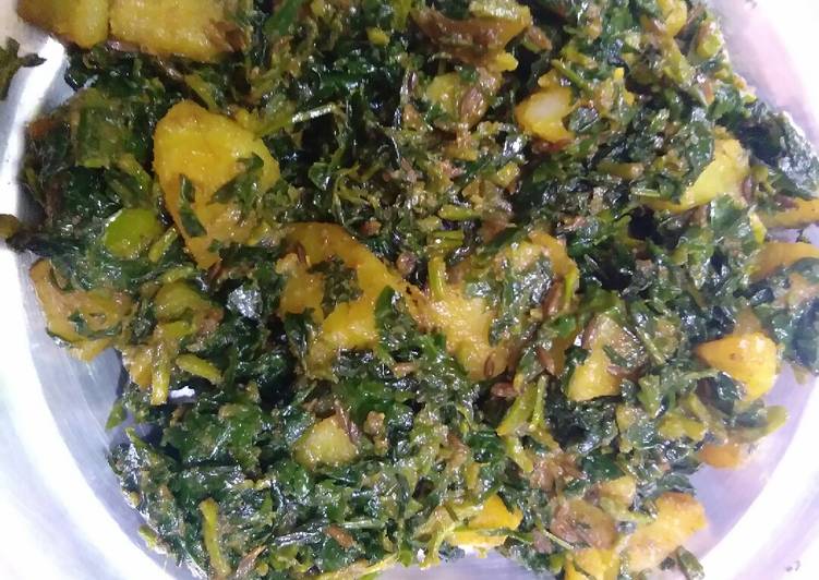 Recipe of Perfect Methi,aloo bhujiya