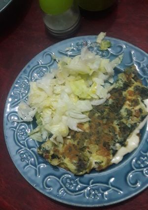 Una foto de Omelette de espinaca