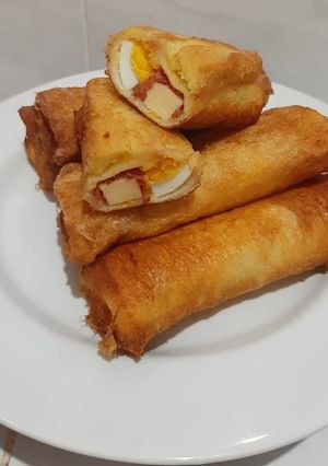 Foto resep Roti Tawar Bake (isi Keju, Kornet dan Telur)