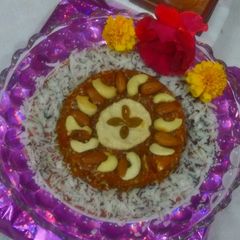 A picture of Carrot cake with rabri.