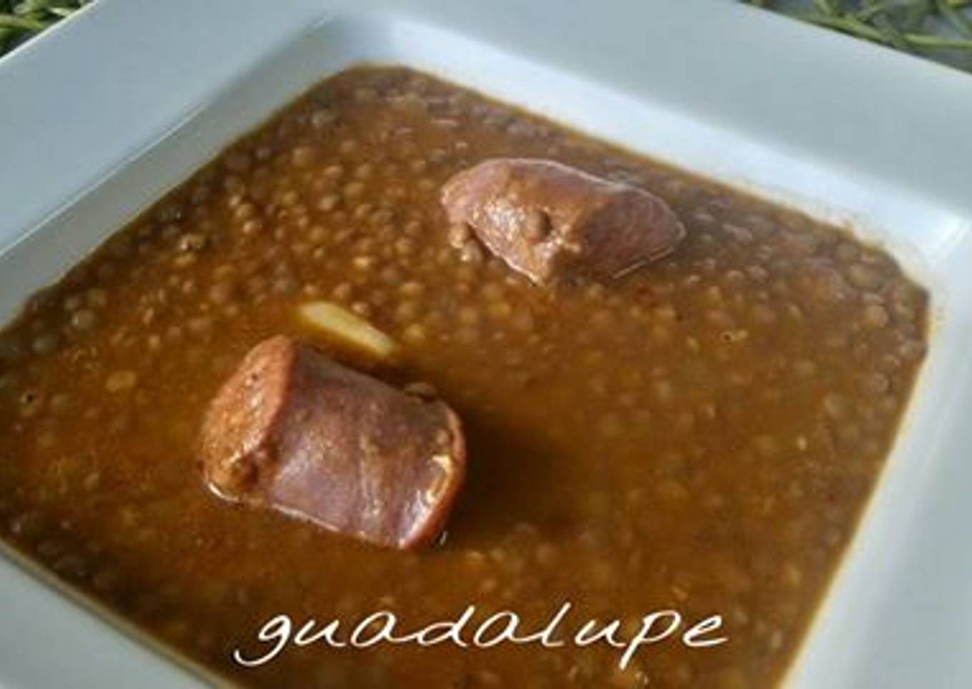 Lentejas con tomate frito en GME Y GMF y tradicional