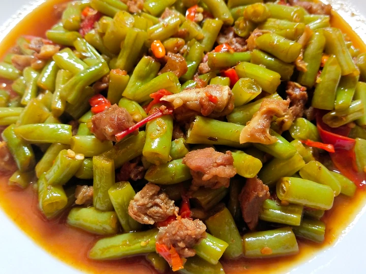 Langkah Gampang Menyiapkan Resep  Tumis buncis daging cincang yang Bikin Ngiler, Menggugah Selera