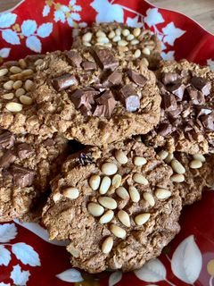 Une photo de Cookies healthy vegan, sans gluten ni œuf ni beurre au beurre de cacahuète
