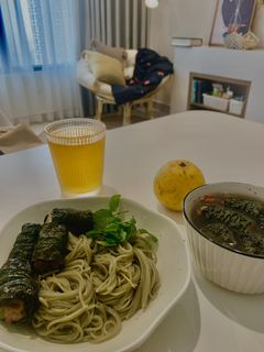 Hình của món Bún rau củ chả lá lốt.