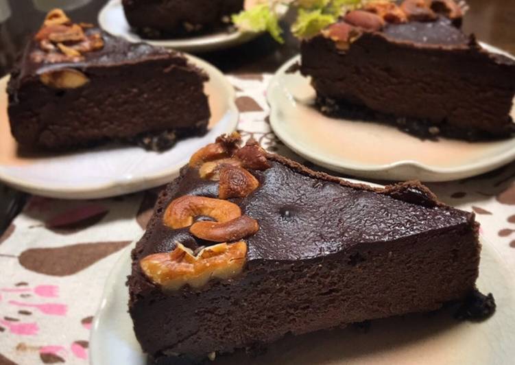 Resep (Bake) ChocoNut Cheese Cake super yummy🍫🥰💓 Anti Gagal