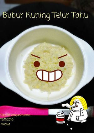 Foto resep Bubur Kuning Telur Tahu (mpasi 7+)