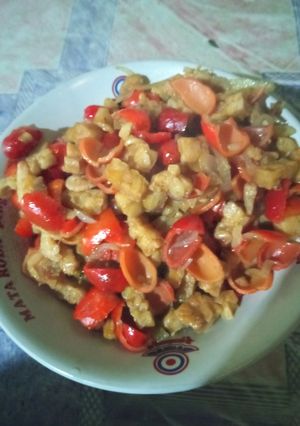 Foto resep Oseng tempe kulit mlinjo