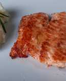 Salmón a la plancha con mojo picón seco