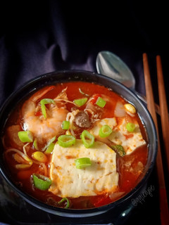 Foto resep Soup Tauge Tahu pedas