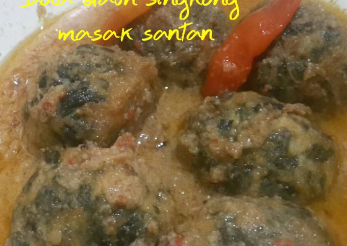 Bola Daun Singkong Masak Santan