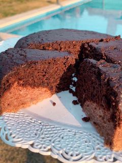 Una foto de 🍰🍫BIZCOCHUELO MARMOLADO VEGANO🍰🍫
