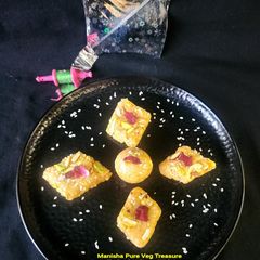 A picture of Sesame Peanuts Jaggery Gajak - Til Moongfali Gud Burfi.