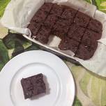 Hình của món Bánh Brownie yến mạch đỗ đen đậu đỏ.