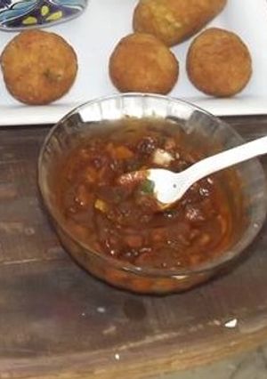 Una foto de Salsa dulce para  croquetas el gera
