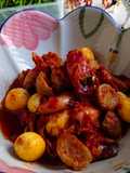 Balado Cumi Campur Telur Puyuh Bakso Aroma Kesturi