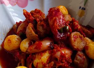 Foto resep Balado Cumi Campur Telur Puyuh Bakso Aroma Kesturi