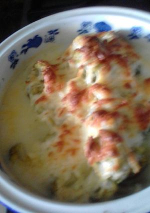 Una foto de Brócoli gratinado
