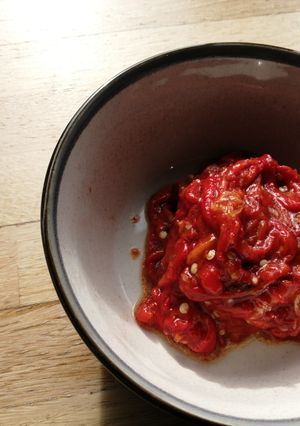 A picture of Roast peppers salad.