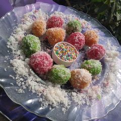 A picture of Coconut Colourful Ladoo.