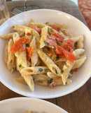 Penne panna e salmone in pentola “atomica” in barca